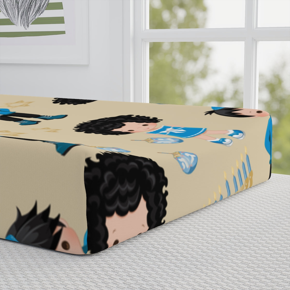 Happy Hanukkah Baby Changing Pad Cover