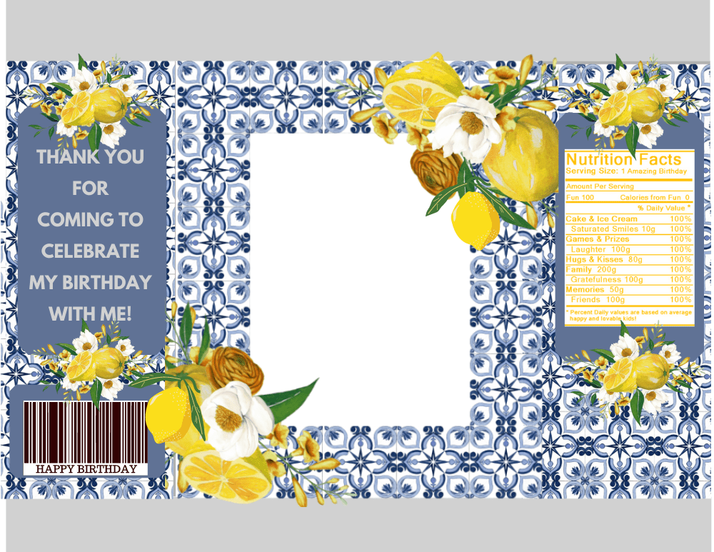 LEMON BLANK CHIP BAG TEMPLATE