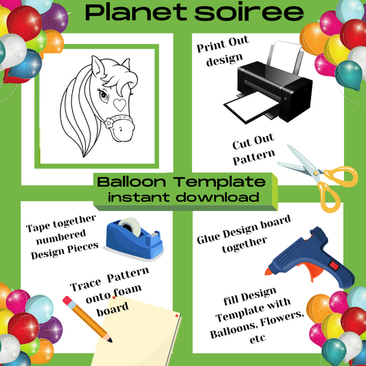 Pony Balloon template