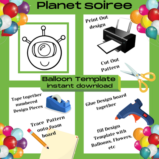 Alien Balloon Template
