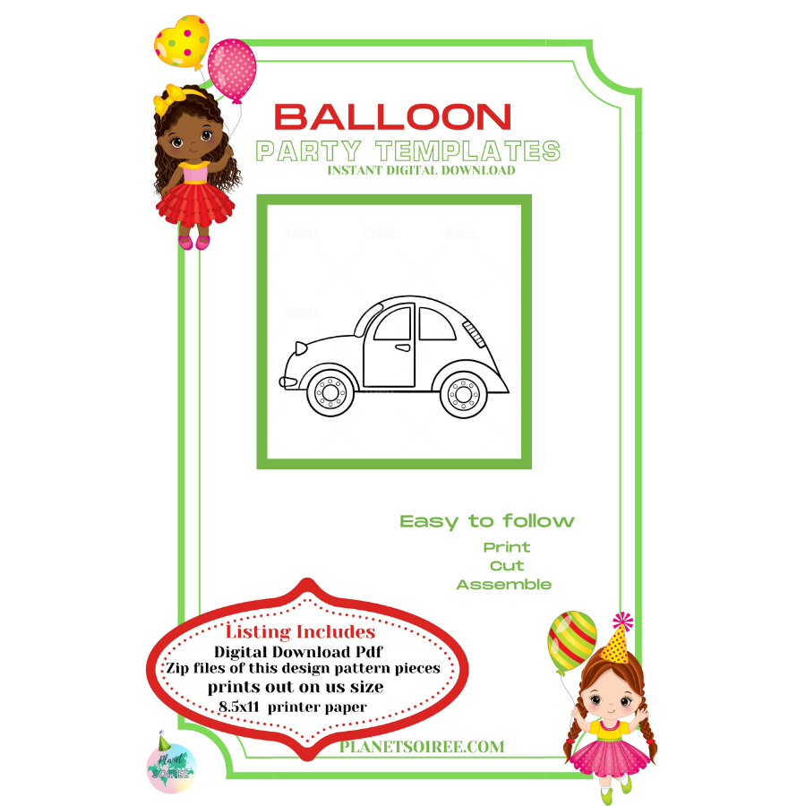 Car Balloon Template