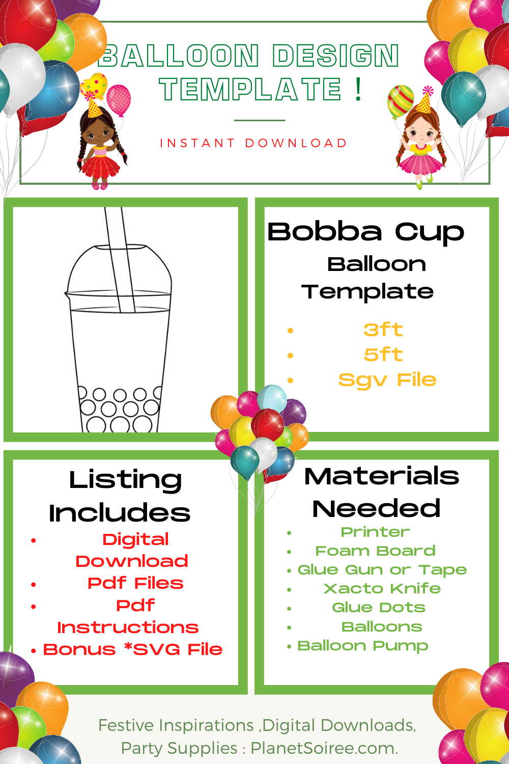 Boba Cup Template