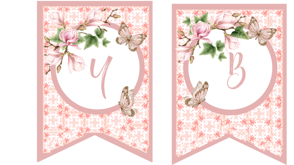 CHERRY BLOSSOM Birthday Banner