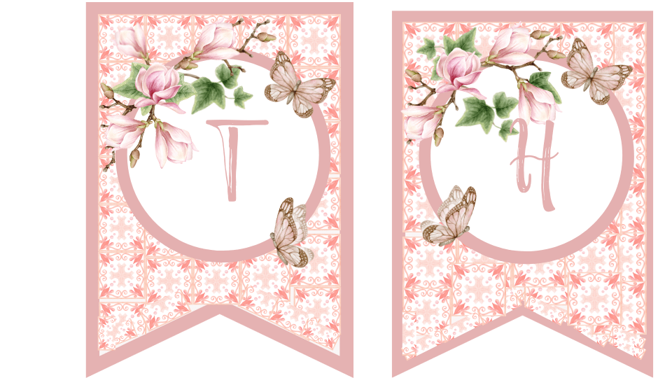 CHERRY BLOSSOM Birthday Banner