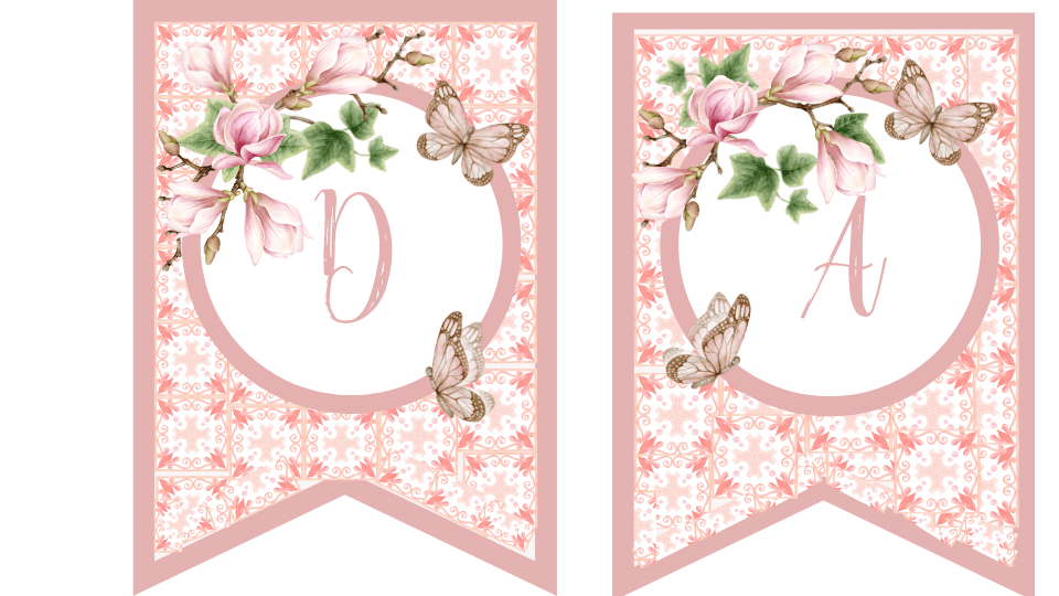CHERRY BLOSSOM Birthday Banner