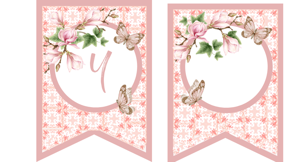 CHERRY BLOSSOM Birthday Banner