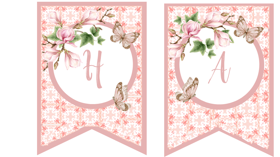 CHERRY BLOSSOM Birthday Banner
