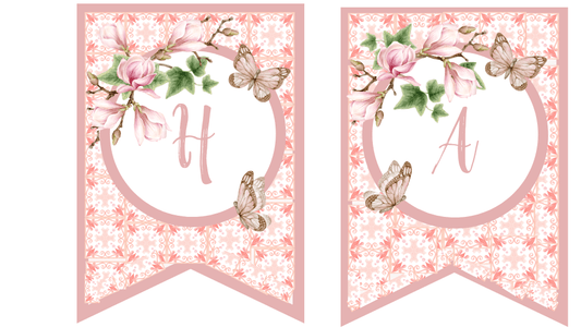 CHERRY BLOSSOM Birthday Banner