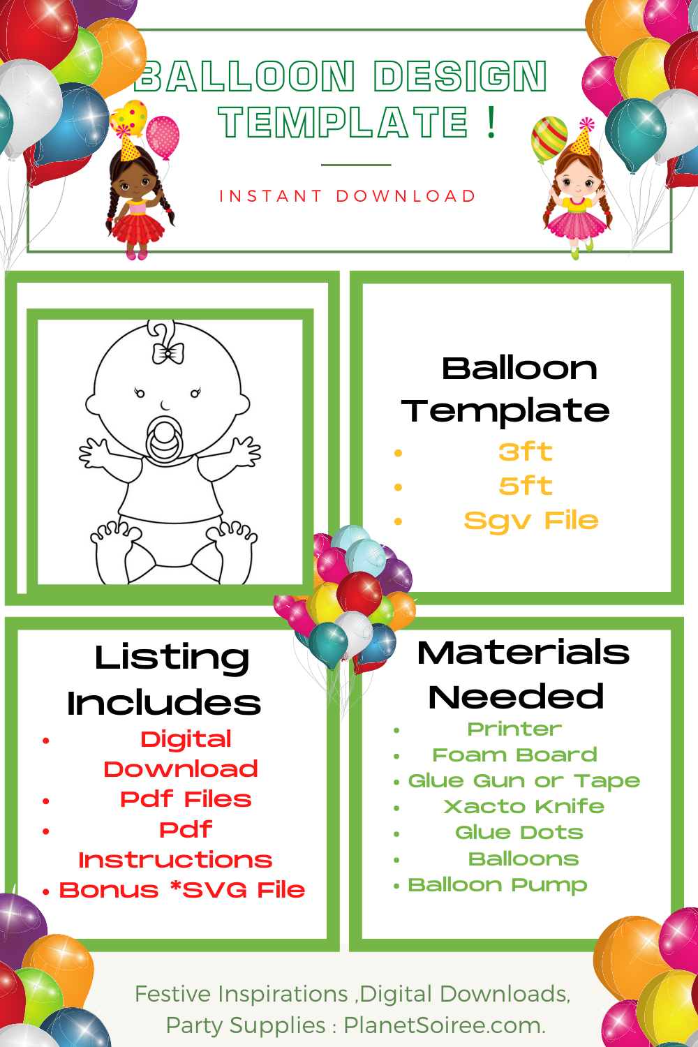 Baby Mosaic Template