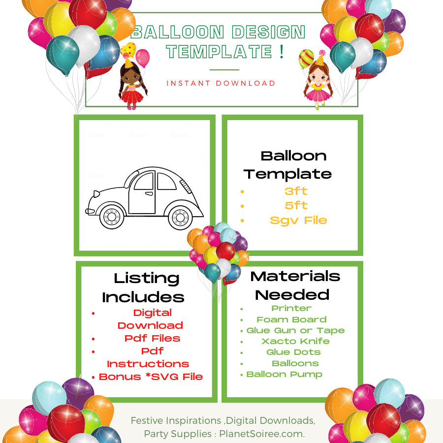 Car Balloon Template