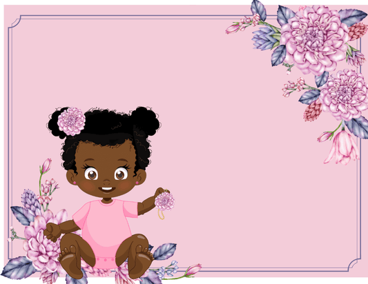 Floral Baby birthday placemat