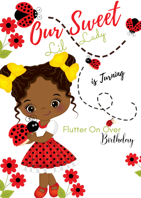 Ladybug Birthday template