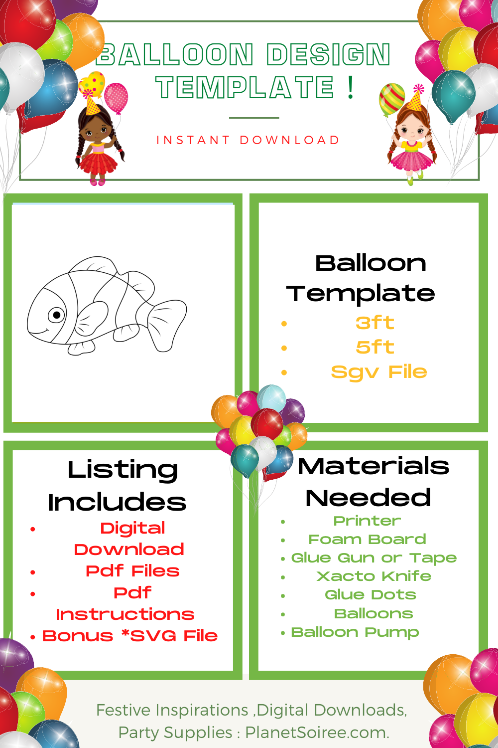 Goldfish Balloon Template