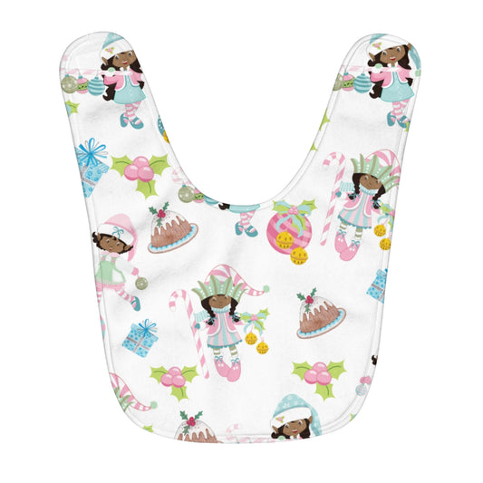 Christmas Elf Fleece Baby Bib