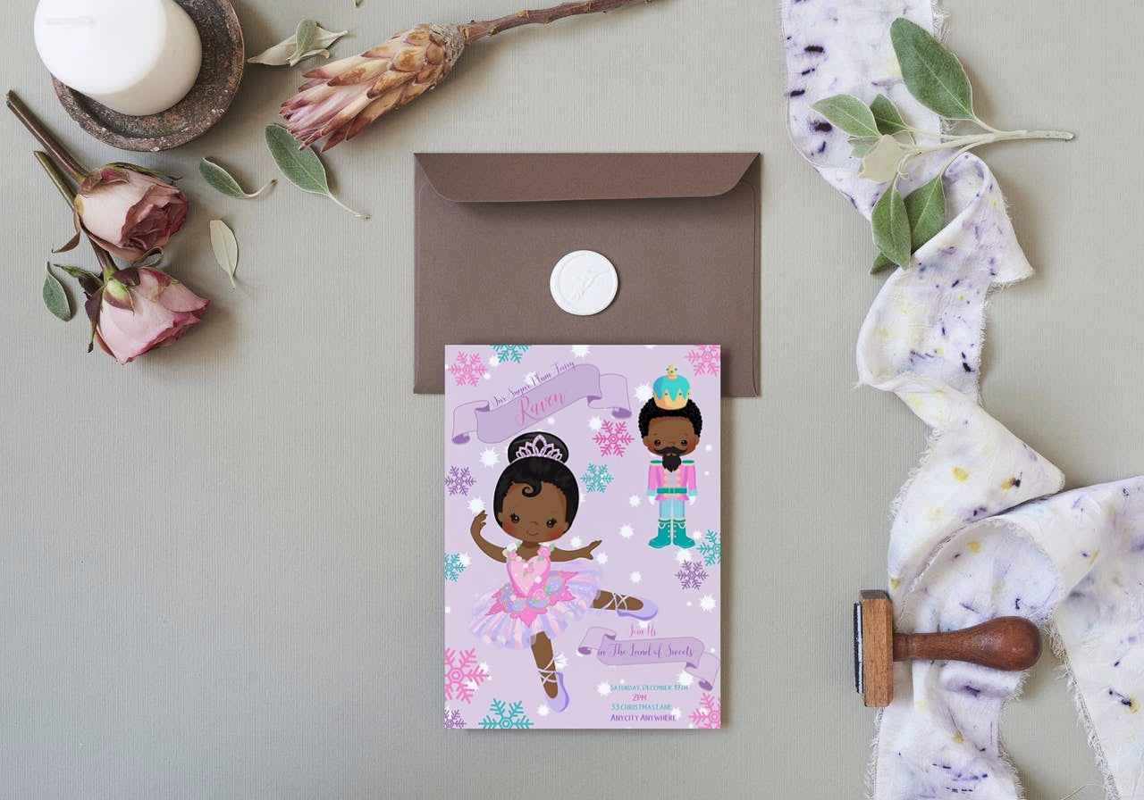 Plum Fairy Invite