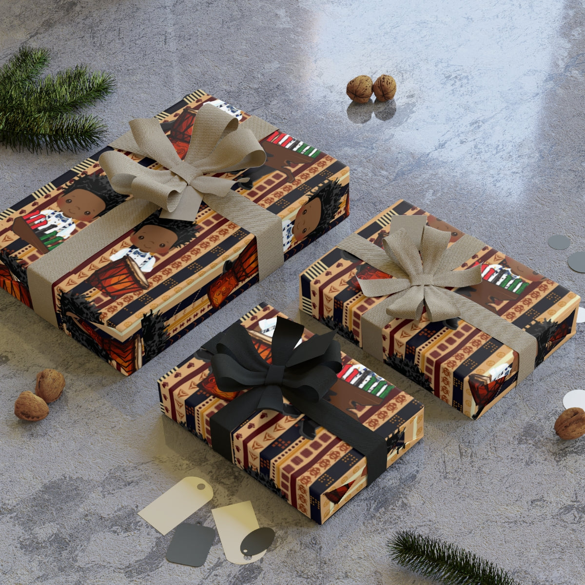 Kwanzaa Holiday Heritage Gift Wrapping Paper Rolls, 1pc