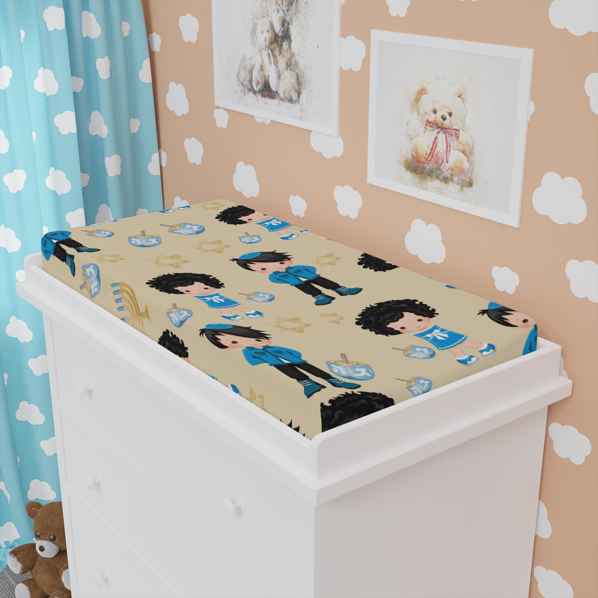 Happy Hanukkah Baby Changing Pad Cover