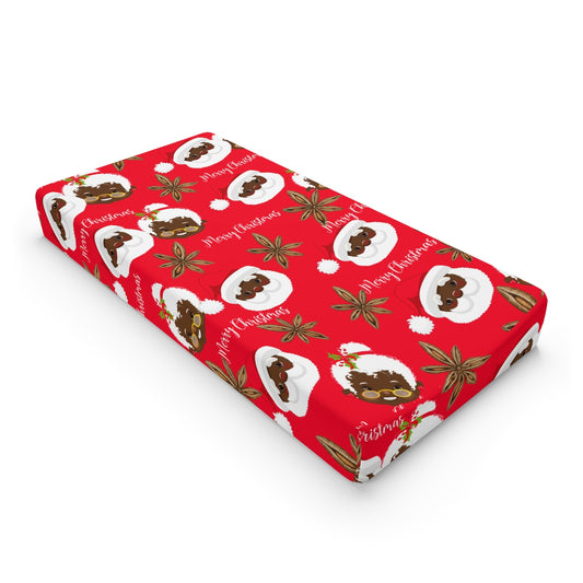 Mrs and Mrs Clifford Claus Baby Changing Pad Cover