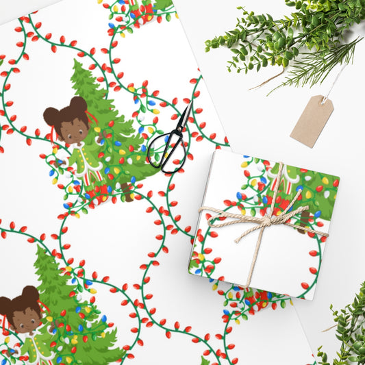 Christmas Tree Lighting Heritage Wrapping Paper