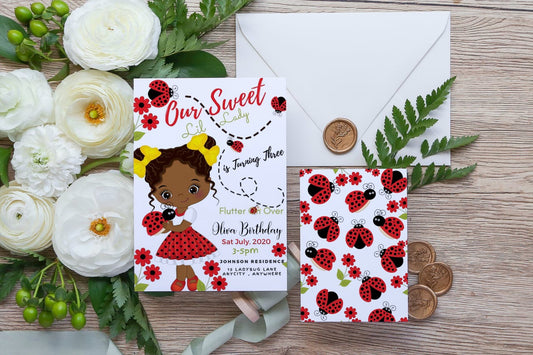 Ladybug Birthday template