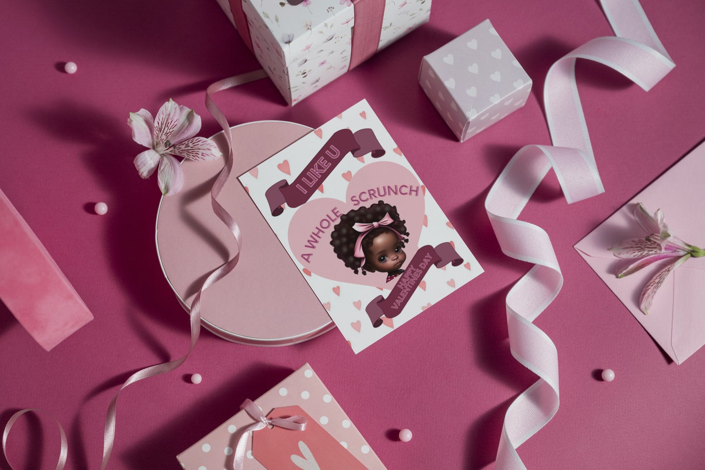 Editable I Like You A Bunchie So Here's A Scrunchie, Valentine Gift Tag Hair Tie Valentine Tag Classroom Valentine Tag Instant Download