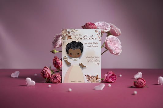 Black History Valentine Cards | African American Printable Valentine's Day | Madame C.J. Walker  Digital