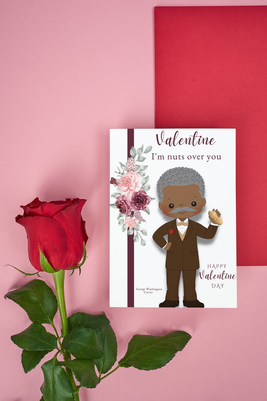 Black History , Valentine Cards , George Washington Carver , African American Printable Valentine's Day